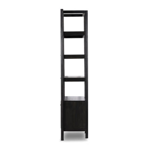 Reza Bookcase - Worn Black Acacia