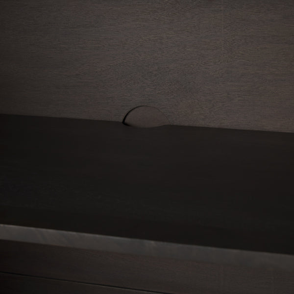 Wagner Dark Brown Wood w/ Arched Design Accent Cabinet