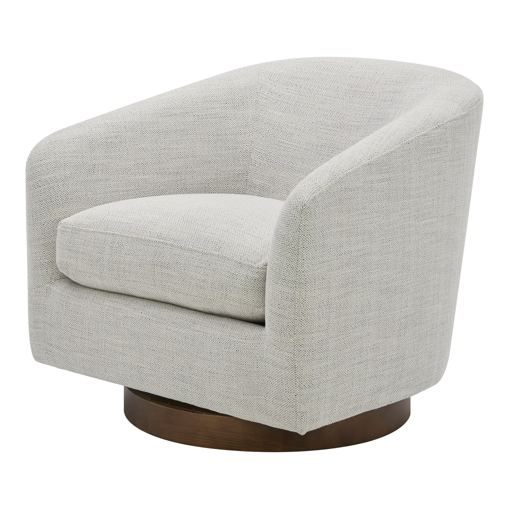 Moe's Oscy Swivel Chair in Splashed White