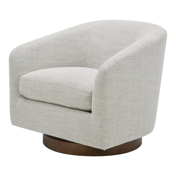 Moe's Oscy Swivel Chair in Splashed White