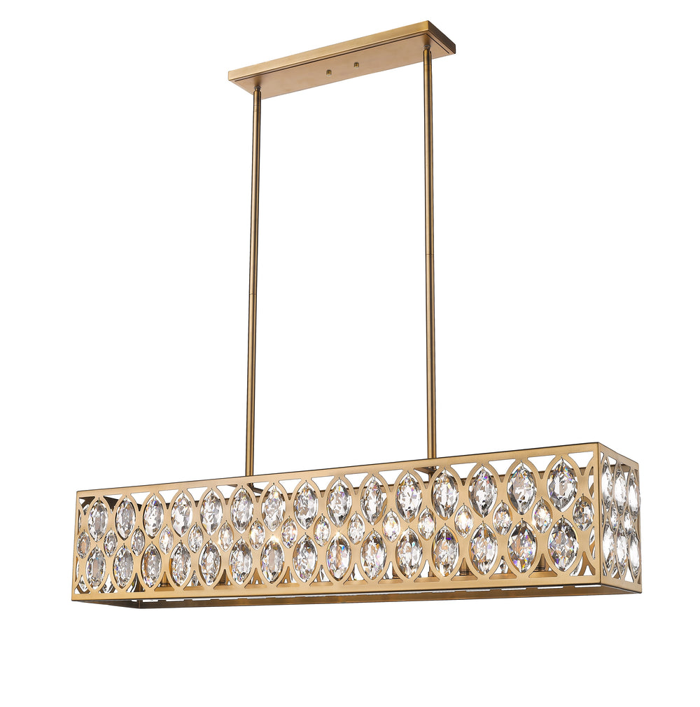 Dealey 7 Light Chandelier in Heirloom Brass Finish