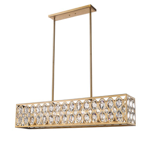 Dealey 7 Light Chandelier in Heirloom Brass Finish
