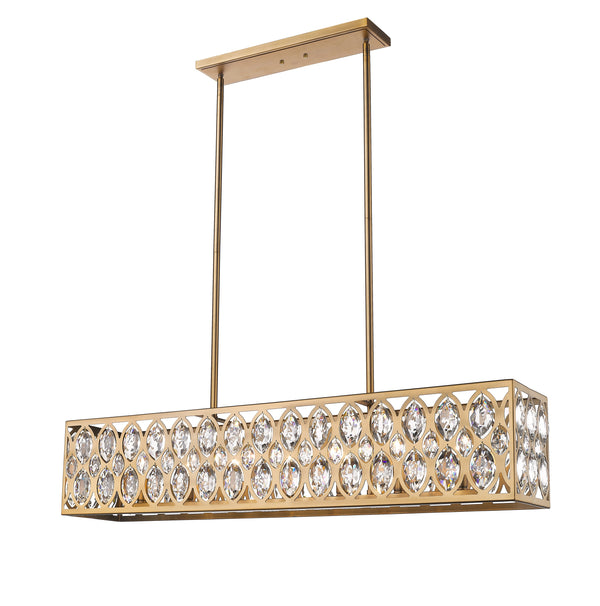 Dealey 7 Light Chandelier in Heirloom Brass Finish
