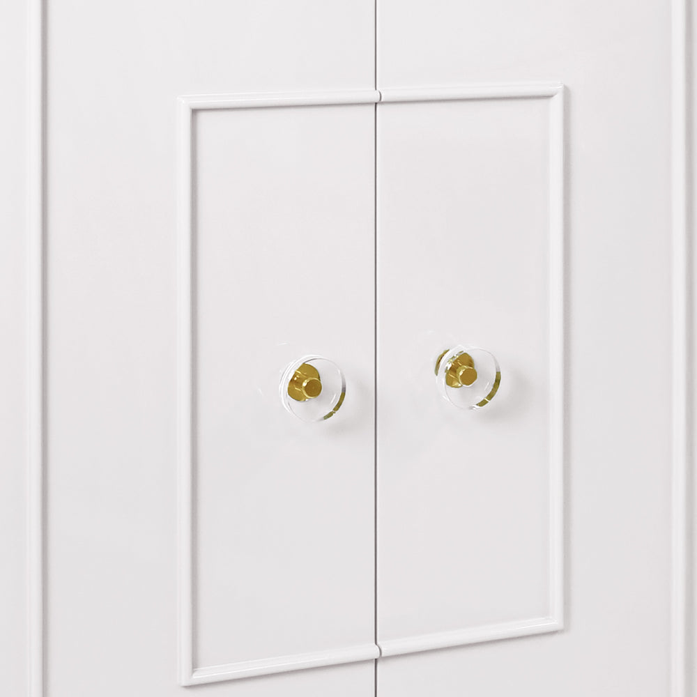 TWO DOOR MATTE WHITE LACQUER CABINET