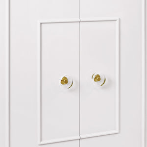 TWO DOOR MATTE WHITE LACQUER CABINET