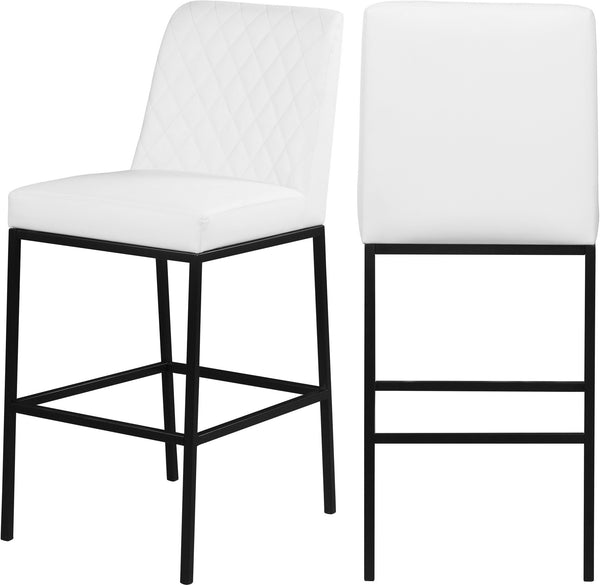 Bernard Stool In White Faux Leather