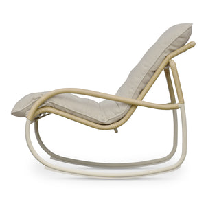 Moe's Lyra Outdoor Rocking Chair in Beige