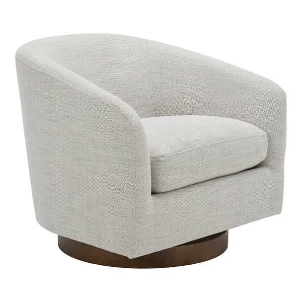Moe's Oscy Swivel Chair in Splashed White