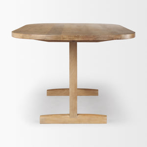Viktor 84"L Light Brown Solid Wood Dining Table