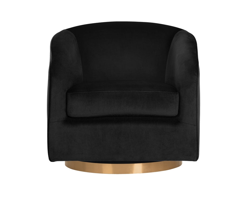 Hazel Swivel Chair - Black Sky