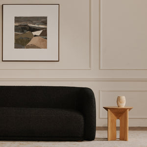 Moe's Faye Black Boucle Sofa