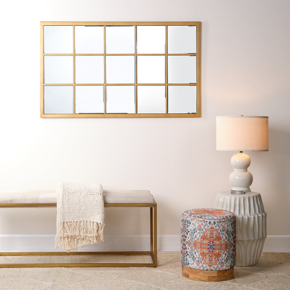 Shelby Hide Bench, White