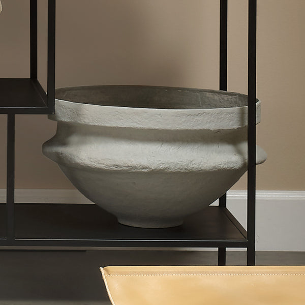 Landscape Cotton Mache Large Decorative Bowl, Green
