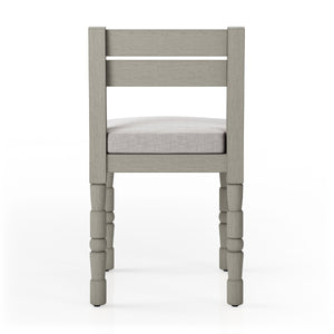 Waller Outdoor Dining Chair In Grey/Stone