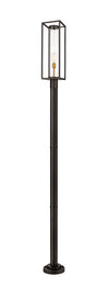 Dunbroch 1 Light Outdoor Post Mounted Fixture in Deep Bronze + Outdoor Brass Finish