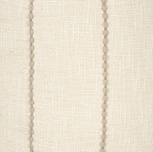 Sachi Beige w/ Stitching Pouf