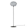 Eos Medium Floor Lamp in Grey with Black Base