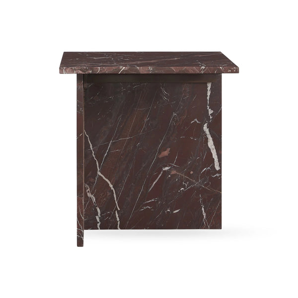 Bexly Marble Square End Table - Merlot