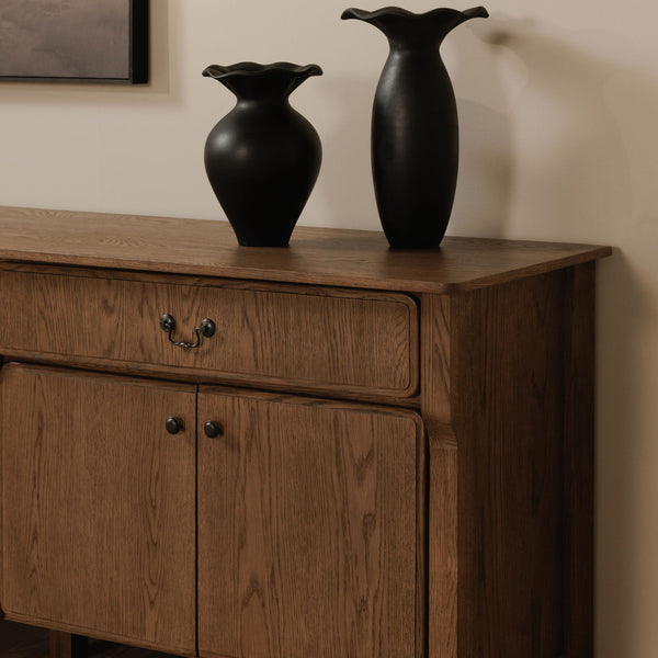 Caroline Sideboard with Curved Legs in Warm Brown