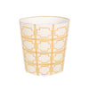 OVAL WASTEBASKET CREAM/YELLOW SQRS