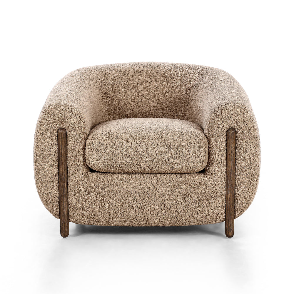 Lyla Chair In Sheepskin Camel