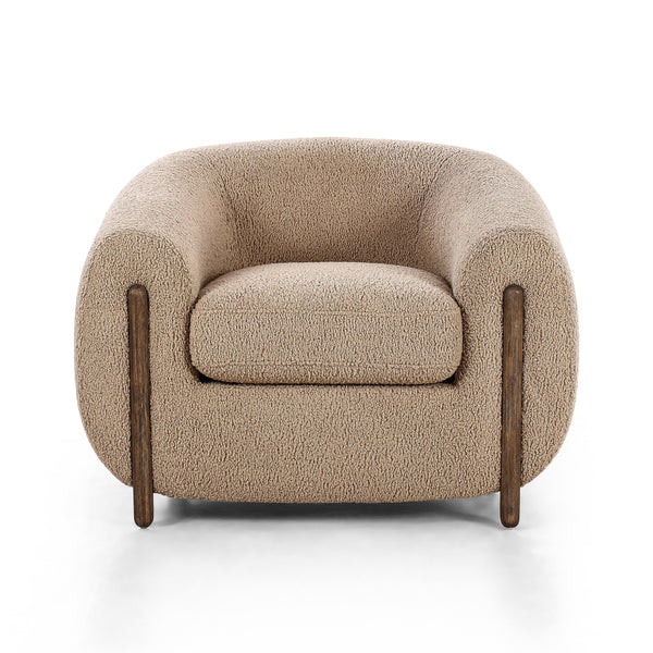 Lyla Chair In Sheepskin Camel