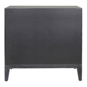 Covey KD Cabinet 2 Doors, Brushstroke Black