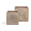Urbano Square Fiber Clay Set/2 Planters