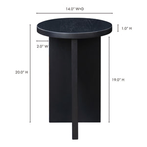 Grace Accent Table in Black Oak