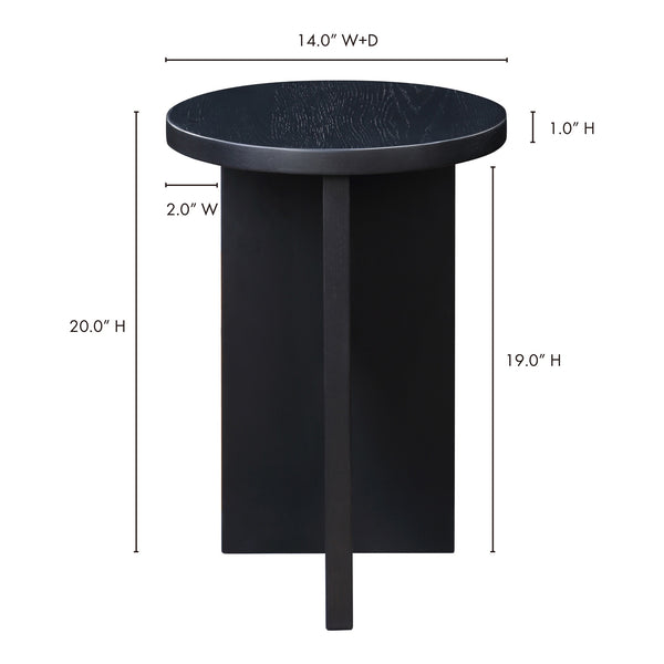 Grace Accent Table in Black Oak