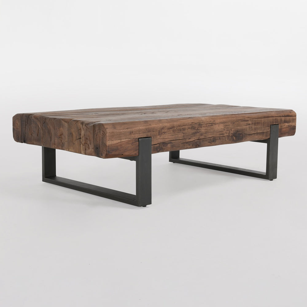 Duarte Solid Wood Rectangle Coffee Table - Rustic Brown