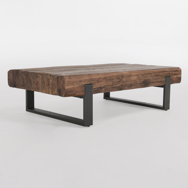 Duarte Solid Wood Rectangle Coffee Table - Rustic Brown