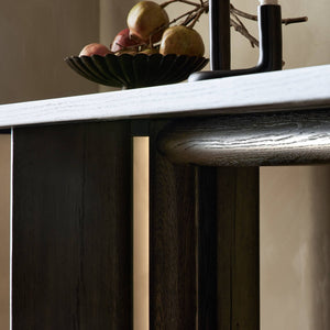 Huxley Console Table In Smoked Black Veneer