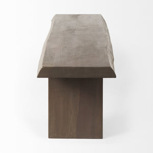 Konstantin 70.0 x 18.0 x 18.0 Medium Brown Wood W/ Live Edge Bench