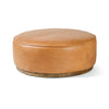 Sinclair Large Round Ottoman In Bttrscotch