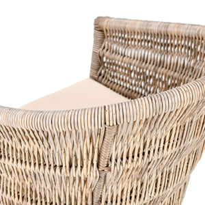 Collins Outdoor Dining Chair in Natural Wood & Sand