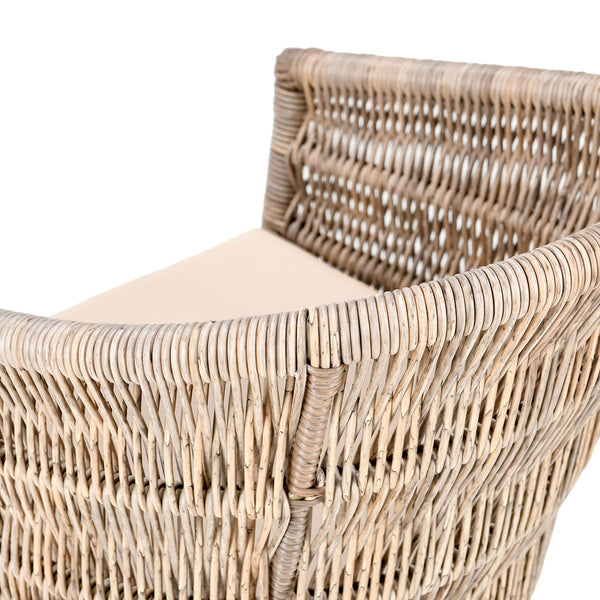 Collins Outdoor Dining Chair in Natural Wood & Sand