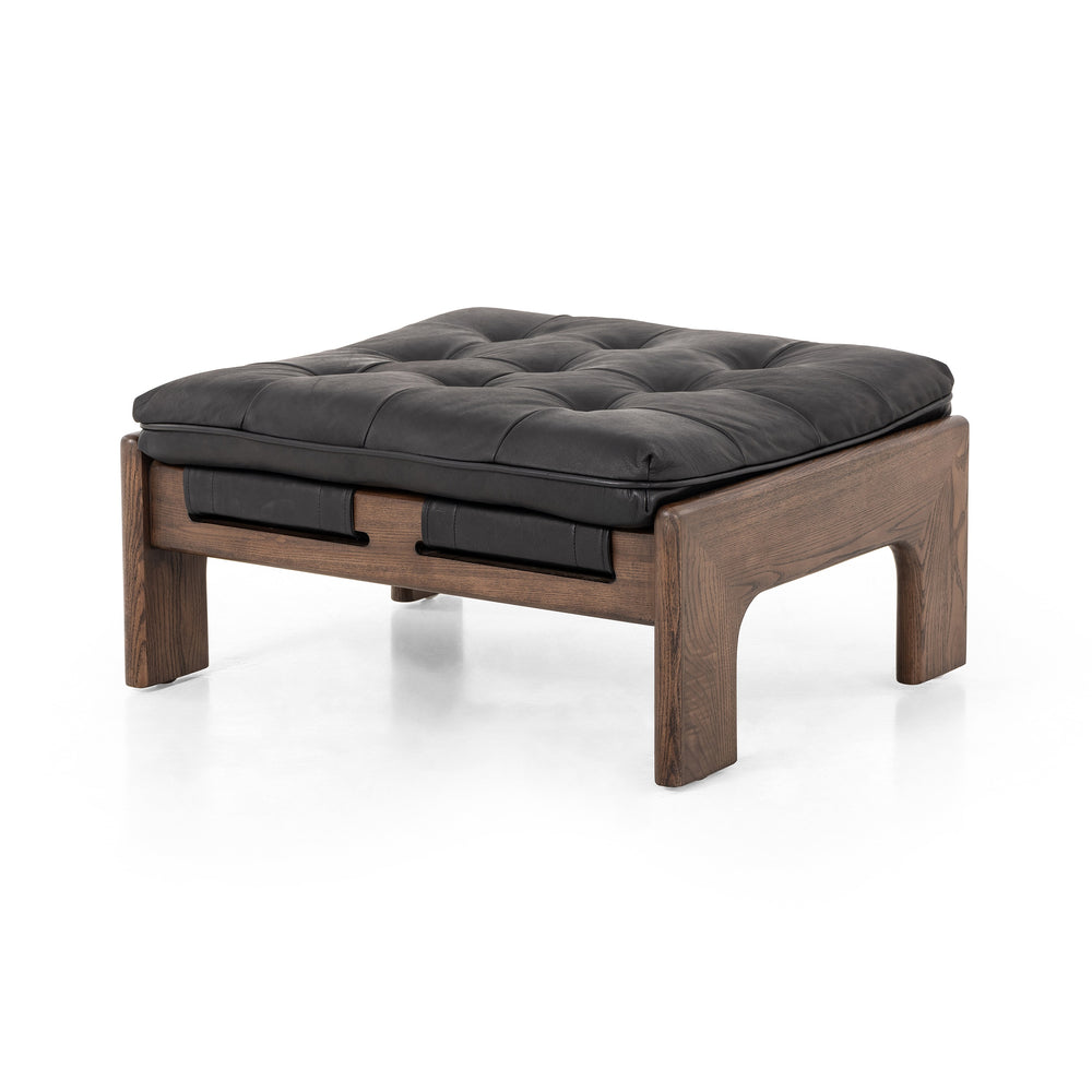 Halston Ottoman In Heirloom Black