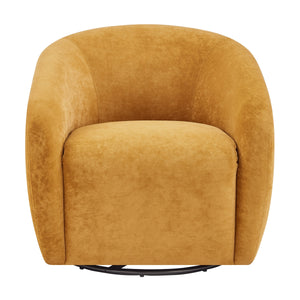 Regina Velvet Swivel Accent Arm Chair, Dainty Caramel