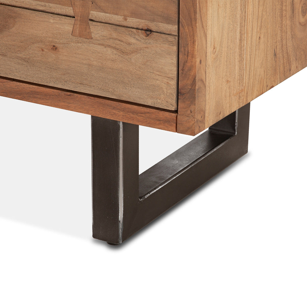 Aspen 58" Six  Drawer Dresser, Smoked Acacia