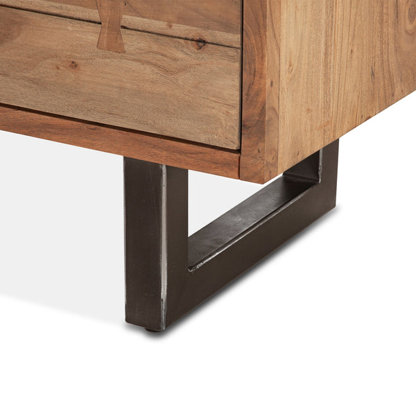 Aspen 58" Six  Drawer Dresser, Smoked Acacia