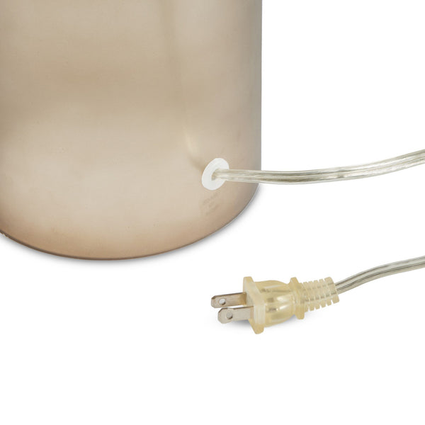 Patton Table Lamp In Smoked Blown Glass