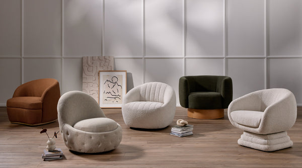 Calista Swivel Chair In Atlantis Moss