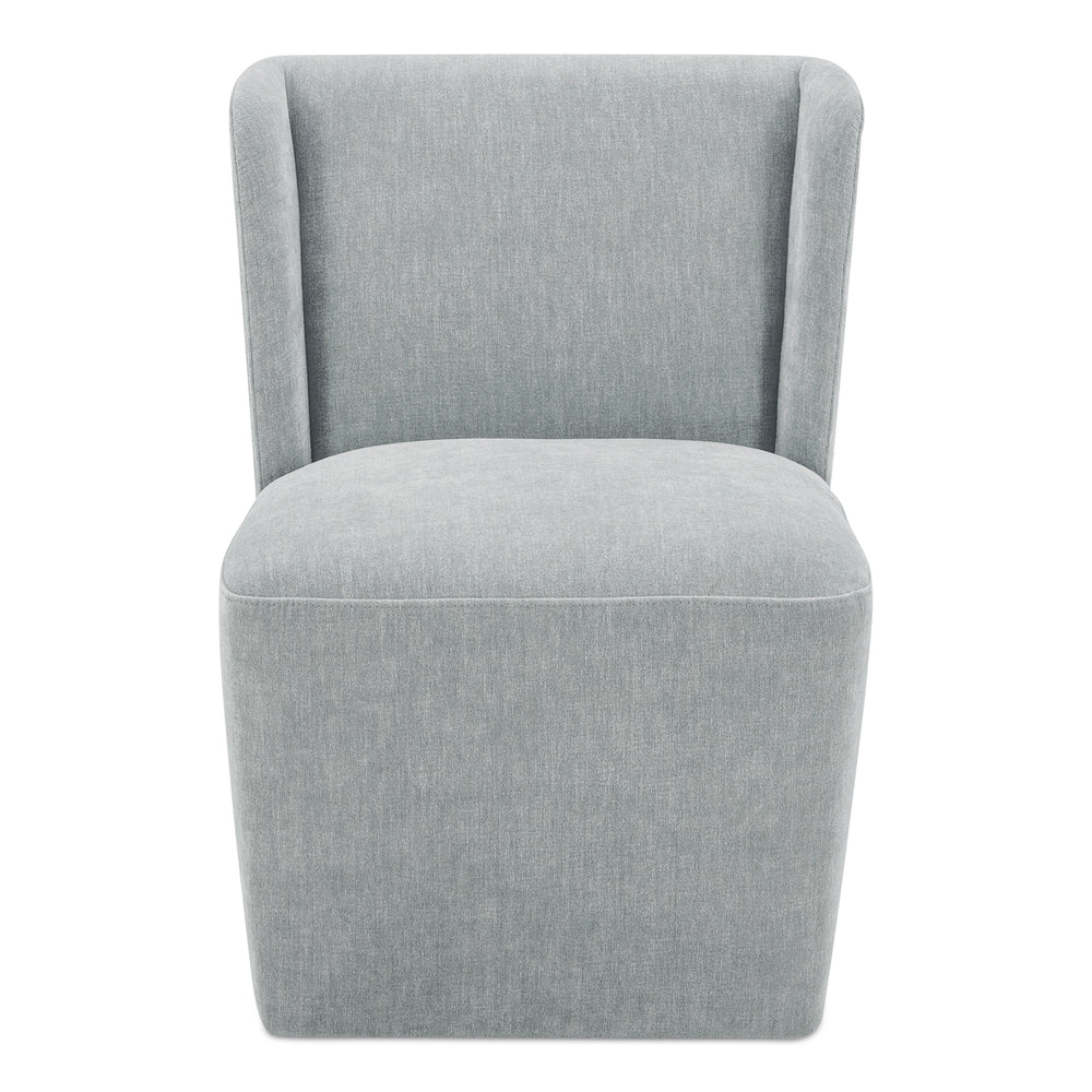 Cormac Rolling Dining Chair in Slate Green