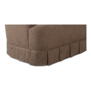 Moe's Maren Brown Swivel Chair with Pleat Base