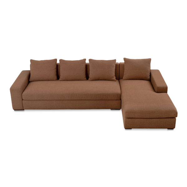 Moe's Thomas Right Sectional in Rust Polyester