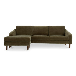 Quinn Sectional Cedar Green with Reversible Chaise