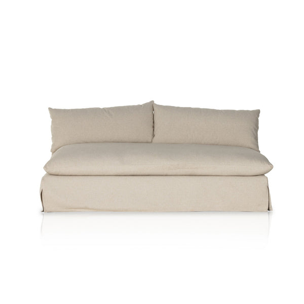 Grant Slipcover Sectional In Antwerp Natural And Espresso