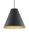 Pierrepont Black Large Pendant In  Black & Gold