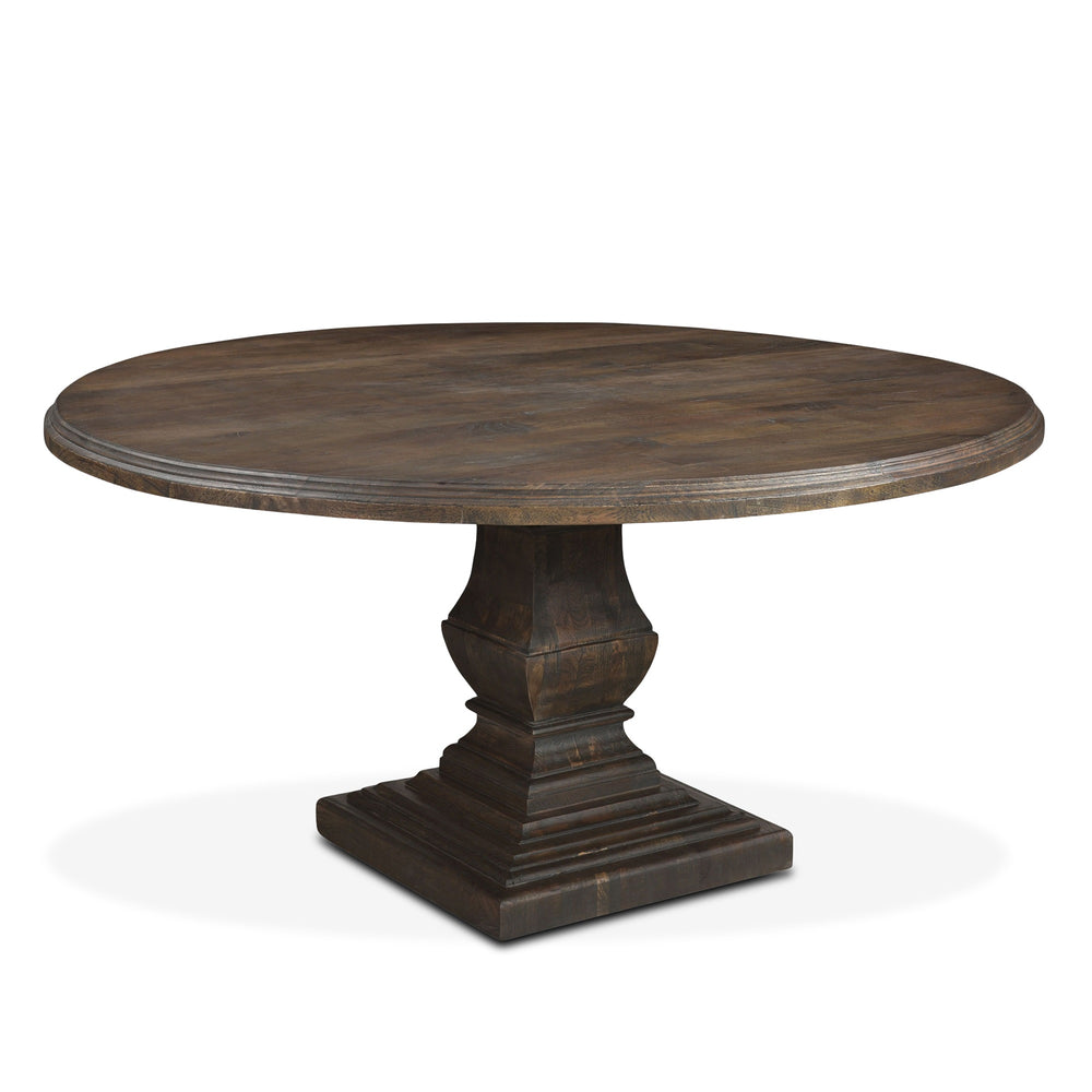 Nimes 60" Round Dining Table, Weathered Mango